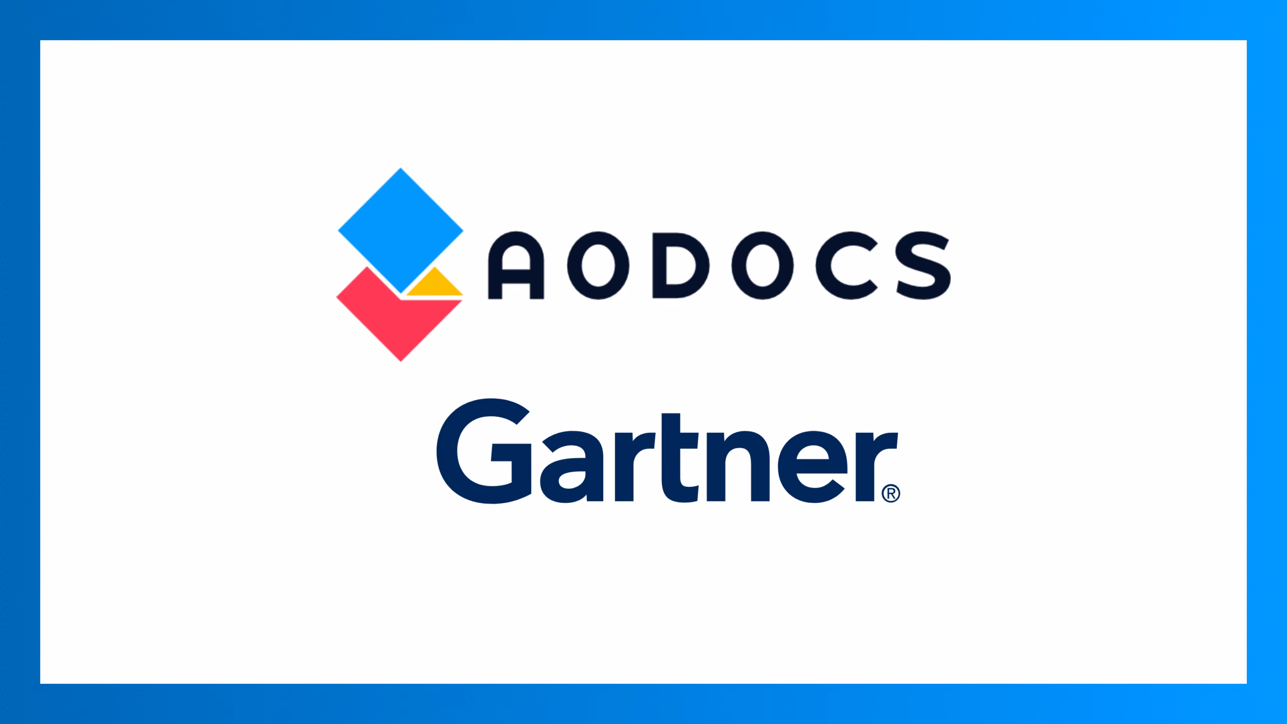 Image displaying the Gartner and AODocs logos above the title: ‘Innovation Guide for Generative AI Knowledge Management Apps.’