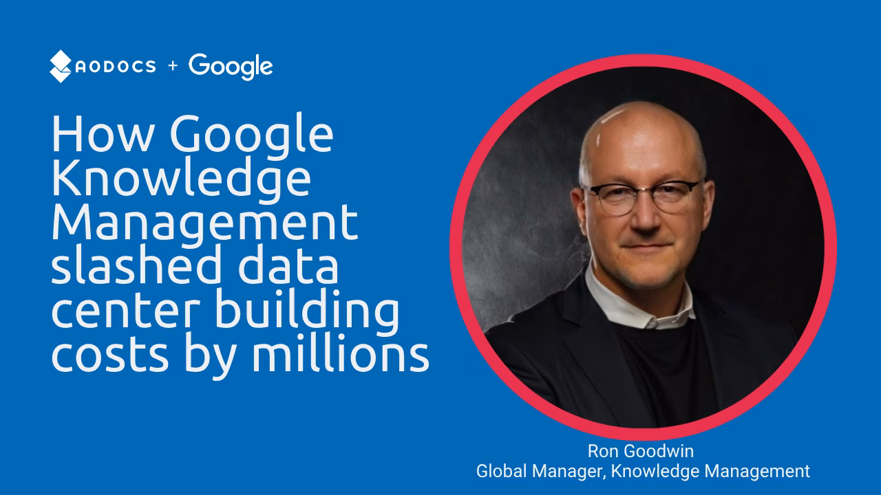 Ron Goodwin, Global Manager Knowledge Management at Google, AODocs customer success story